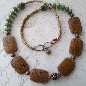 Gemstone & Czech Glass Necklace